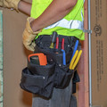 Tool Belts | Klein Tools 5700 PowerLine Series 11 in. x 3 in. x 12 in. 9 Pocket Tool Pouch - Black image number 3