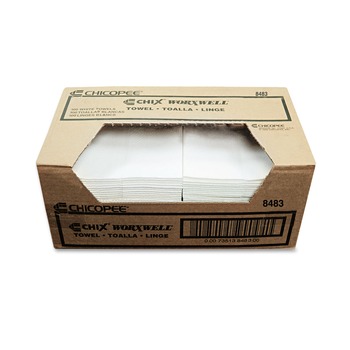 PRODUCTS | Chicopee 8483 Durawipe Flat 13 in. x 15 in. Shop Towels - White (300-Piece/Carton)