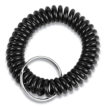 CONTROLTEK Wrist Key Coil Key Organizers - Black (12/Pack)
