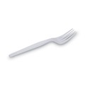 Cutlery | Dixie FH207 Heavyweight Plastic Cutlery Forks - White (1000/Carton) image number 4