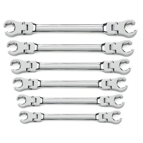 Wrenches | GearWrench 81911D 6-Piece Metric Flex Flare Nut Wrench Set image number 0