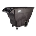 Trash Cans | Rubbermaid Commercial FG101100BLA 151 gal. 600 lbs. Capacity Plastic Structural Foam Tilt Truck - Black image number 0