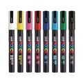 Permanent Markers | uni-ball PC3M8C Fine Bullet Tip Water-Based Paint Markers - Assorted Colors (8/Pack) image number 1