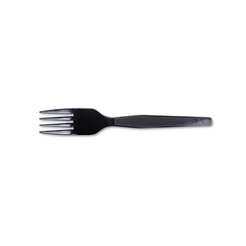 PRODUCTS | Dixie FM507 Medium-Weight Polystyrene Plastic Forks - Black (100-Piece/Box)