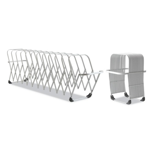 Office Jansan | LEE 14112 Flexifile 6 in. x 6.75 in. x 10.5 in. 12 Section Letter/Legal Size  Expandable Collator to Organizer - Silver image number 0