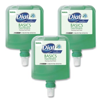 Dial Professional DIA32499 Basics 1.7 Liter Hypoallergenic Foaming Hand Wash Refill for Dial 1700 Dispenser - Honeysuckle (3/Carton)
