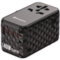 Office Electronics & Batteries | Verbatim 32125 UTA-10 GaN III 3-USB-A/3-USB-C Universal Travel Adapter image number 2