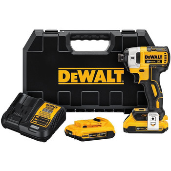 Factory Reconditioned Dewalt 20V MAX XR 3-Speed Lithium-Ion 1/4 in. Cordless Impact Driver Kit with 2 Batteries (2 Ah)