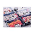 Food Trays, Containers, and Lids | SOLO 851611-PS94 Creative Carryouts Hinged Plastic Hot Deli Boxes - Medium, Black/Clear (200/Carton) image number 4