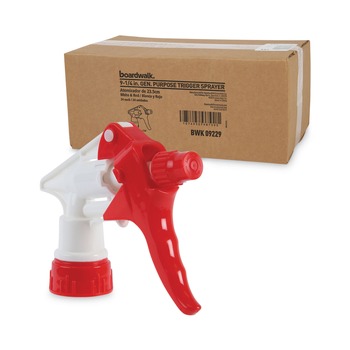 Boardwalk 9.25 in. Tube Trigger Sprayer 250 for 32 oz. Bottles - Red/White (24/Carton)