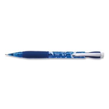 Pentel 0.7 mm HB (#2) Icy Mechanical Pencil - Black Lead, Transparent Blue Barrel (1-Dozen)