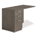 Office Desks & Workstations | Alera AE1NZK-UF2448R TOM 48 in. x 24 in. x 29 in. Seville Series Left Desk Return with Pedestal - Walnut image number 0