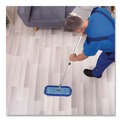 Mops | Gritt Commercial GRI17424T 24 in. x 5 in. 72 in. Silver Aluminum Handle Microfiber Dust Mop Set with Telescopic Handle - Blue (1-Kit) image number 6