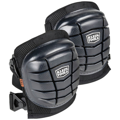 Kneepads | Klein Tools 60184 2-Piece Lightweight Gel Knee Pad Set - One Size, Black image number 0