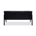  | Alera ALERL2319M 65.75 in. x 26.13 in. x 33 in. Reception Lounge 3-Seat Sofa - Black/Mahogany image number 3