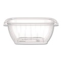 Food Trays, Containers, and Lids | Dart C12SB 8.5 in. x 8.5 in. x 2.64 in. 12 oz. Plastic Bowls - Square Clear (504/Carton) image number 3