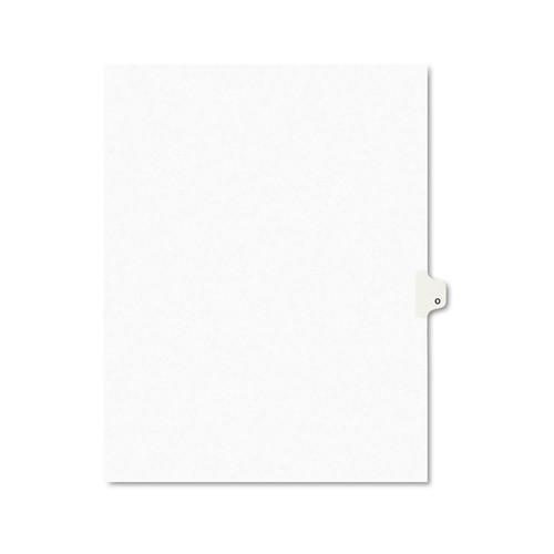 Office Jansan | Avery 01415 Avery-Style 26-Tab 'O' Label 11 in. x 8.5 in. Preprinted Legal Side Tab Divider - White (25-Piece/Pack) image number 0