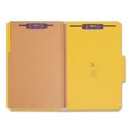 File Folders | Smead 19084 6 SafeSHIELD Fasteners 2 Dividers Legal Size 6-Section Pressboard Top Tab Pocket Classification Folders - Yellow (10/Box) image number 1