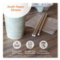 Cutlery | World Centric STRT-PA-8-K 8 in. Kraft Paper Straws - Brown (50/Pack) image number 3