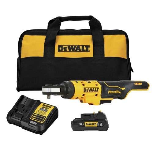 Cordless Ratchets | Dewalt DCF504GG1 12V MAX XTREME Brushless Lithium-Ion 1/4 in. Cordless Ratchet Kit (3 Ah) image number 0