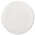 Bowls and Plates | AJM Packaging Corporation 10100 9 in. Paper Plates - White (100/Pack, 10 Packs/Carton) image number 3