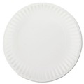 Bowls and Plates | AJM Packaging Corporation 10100 9 in. Paper Plates - White (100/Pack, 10 Packs/Carton) image number 3