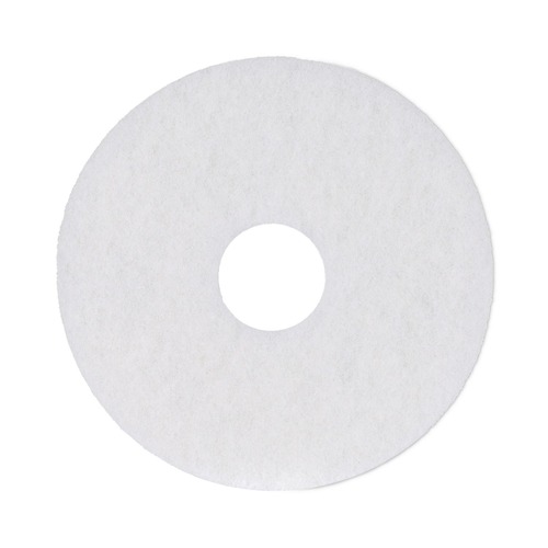 Floor Cleaners | Boardwalk BWK4013WHI 13 in. Diameter Polishing Floor Pads - White (5/Carton) image number 0