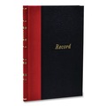 Office Jansan | Boorum & Pease 96304EE 7.5 x 5 Sheets Record and Account Book with Red Spine - Black/Red/Gold Cover image number 1