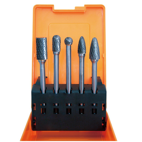 Bits and Bit Sets | Astro Pneumatic 2185 5-Piece 4.5 in. Long Double Cut Carbide Burr Set image number 0