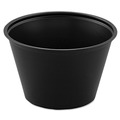 Cups and Lids | Dart P400BLK 4 oz. Polystyrene Portion Cups - Black (2500/Carton) image number 0