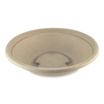 World Centric 7.4 in. x 7.4 in. x 1.9 in. 16 oz. Paper Fiber Bowls - Natural (500/Carton)