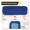Mops | Gritt Commercial GRI182243PK 24 in. x 5 in. Microfiber Looped Dust Mop Pad Head - Blue (3/Pack) image number 4