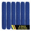 Mops | Gritt Commercial GRI182606PK 60 in. x 5 in. Microfiber Looped Dust Mop Pad Head - Blue (6/Carton) image number 7