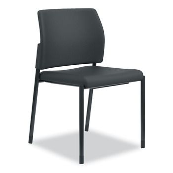 HON Accommodate Series 23.5 in. x 22.25 in. x 31.5 in. Guest Chair - Black Seat/Back/Textured Black Base (2/Carton)