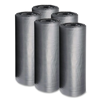 Boardwalk H8647SGKR01 43 in. x 47 in. 56 gal. Low-Density 1.1 mil Waste Can Liners - Gray (100/Carton)