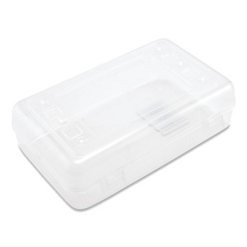 Advantus 8.5 in. x 5.25 in. x 2.5 in. Pencil Box - Clear