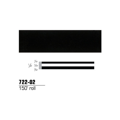  | 3M 72202 Scotchcal Striping Tape, Black, 1/4 in. x 150 ft. image number 0