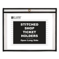 Office Jansan | C-Line 49911 Stitched Sides 11 in. x 8.5 in. 50-Sheet Capacity Shop Ticket Holders - Clear (25/Box) image number 1