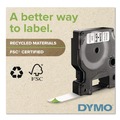 Office Jansan | DYMO 18053 Rhino 0.37 in. x 5 ft. Heat Shrink Tube Industrial Label Tape - White/Black image number 3