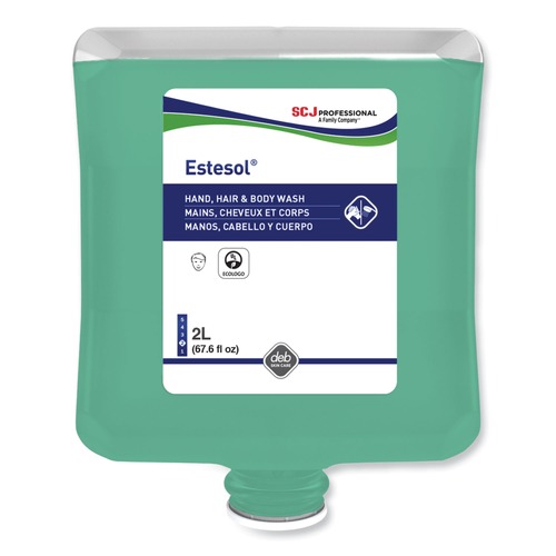 Cleaning & Janitorial Supplies | SC Johnson HAB2LT 2 L Estesol Hand, Hair and Body Cleaner Manual Cartridge - Rainforest Scent (4/Carton) image number 0