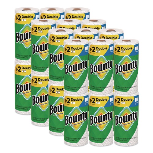 Cleaning Cloths | Bounty 80798319 Select-a-Size 5.9 in. x 11 in. 2-Ply Kitchen Roll Paper Towels - White (24/Carton) image number 0