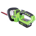 Hedge Trimmers | Greenworks 2200902 HT24B211 24V Opp Hedge Trimmer with 2.0 Ah Battery and Charger image number 1