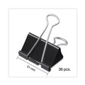  | Universal UNV10220VP Binder Clips in Zip-Seal Bag - Large, Black/Silver (36/Pack) image number 3