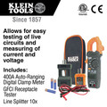 Clamp Meters | Klein Tools CL120KIT 600V Cordless Clamp Meter Electrical Test Kit image number 1