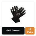 Work Gloves | KleenGuard 97271 G40 Latex Coated Gloves - Medium (Size 8)/Gray/Black (12/Pack) image number 7