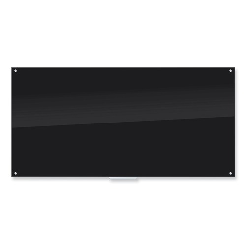 Office & Office Supplies | U Brands 3015U00-01 96 x 47 Glass Dry Erase Board - Black Surface image number 0