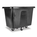 Trash Cans | Rubbermaid Commercial FG461400BLA 500 lbs. Capacity 105 Gallon Plastic Cube Truck - Black image number 1