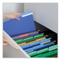 Universal UNV10521 1/3 Cut Tab Legal Size Deluxe Colored Top Tab File Folders - Blue/Light Blue (100/Box) image number 3