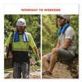 Cooling Gear | Ergodyne 12439 Chill-Its 6602 29.5 in. x 13 in. One Size Fits Most Evaporative PVA Cooling Towel - Hi-Vis Lime image number 4