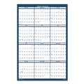 Bulk Savings Pricing 2 | House of Doolittle 396 12-Month (Jan to Dec): 2026 24 in. x 37 in. Recycled Poster Style Reversible/Erasable Yearly Wall Calendar - White/Blue/Gray Sheets image number 1